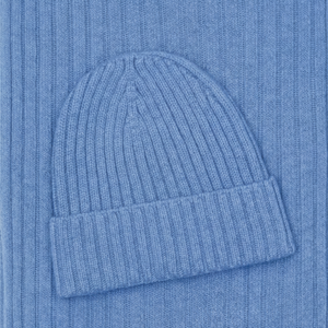หมวกบีนนี่สีน้ำเงินสำหรับผู้ชายหมวกฮิปฮอปทันสมัยใส่ได้ทุกเพศหมวกบีนนี่ปรับความอุ่นได้สำหรับฤดูหนาว - Product Image 1