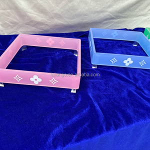 Vente en gros usine : Ensemble de 7 supports à gâteaux en acrylique pour buffet de pain et plateau de service alimentaire, idéal pour les fêtes, la décoration de Noël et de mariage - Product Image 2