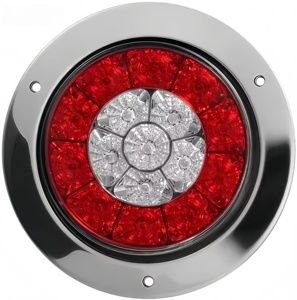 <span class=keywords><strong>Kit</strong></span> de <span class=keywords><strong>Luces</strong></span> Traseras LED Redondas de 4 Pulgadas, Impermeables, 12V, Selladas, de Freno, Direccional y Traseras para Camiones, Autocaravanas, Barcos y Remolques - Product Image 3