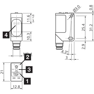 O-30 universal series OH30K400N3-T4 efficient <b>light</b> barriers and sensors - Product Image 2