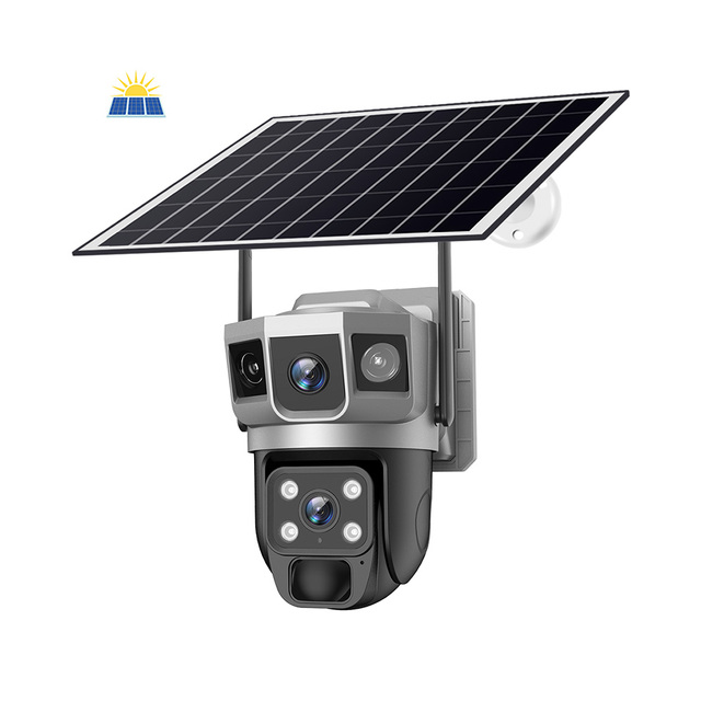 Two Way Wireless Solar Security Camera Recording 24 Hours Full Color 4G Sim Card CE Certification