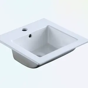 Ceramic Factory Modern Hotel Sanitary Ware Vanity Embedded Basins Bathroom Furniture Cabinet Basin For Hand Wash