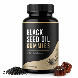 Gummies de soutien immunitaire de haute qualité pressées à froid, sans OGM, avec Vitamine C, Extrait de Gingembre, Ashwagandha, Huile de Nigelle – Compléments à base de plantes - Product Image 1