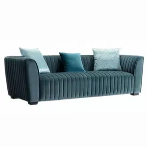 Set Sofa Furnitur Mewah Kulit Berumbai Kancing Chesterfield Berumbai Antik Sofa Kulit Tan Ruang Tamu Sofa