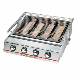 Hot Selling Indoor Electronic Ignition Small Benchtop BBQ Grill 4 Burners