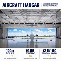 Hangar para Helicópteros, Estructura de Acero, Hangar de Aviación, Almacenamiento de Helicópteros, Mantenimiento y Reparación, Instalación Aeroportuaria