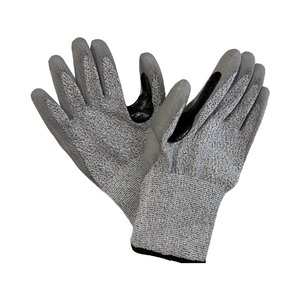 Gants de travail de sécurité certifiés EN388 niveau 5 résistants aux coupures - Doublure HPPE, revêtement PU, sans silicone, base renforcée, industriels - Product Image 1