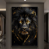 Peinture murale/sur pied en porcelaine cristalline de luxe avec cadre en alliage d'aluminium pour entrée, couloir, salon