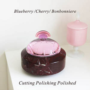 Jarrón Bonbonniere Rosa Madison de Hitop, Diseño Moderno, Plato para Frutos Secos/Pasteles/Postres, Decoración de Mesa para Sala de Estar y Cocina - Product Image 4