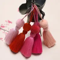 סיטונאי צבעוני pompom ציצית עבור בגדי תיק keychain קישוט