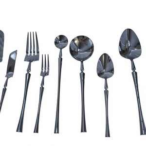 High Polish Cutlery Sets 7 Pcs For hotel Restaurant Supplies Easy To Clean BPA Free Stainless Steel <b>Plain</b> Flatware Sets For sale - Product Image 1