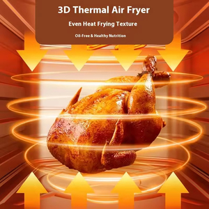 Friteuse à air domestique grande capacité avec fenêtre d'observation en verre, multifonctionnelle et automatique - Product Image 3