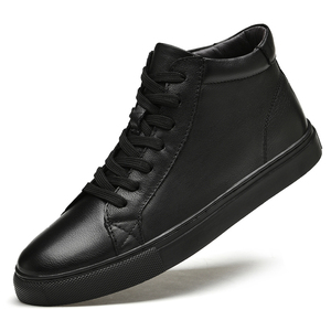 Chaussures en cuir véritable pour hommes Skateboard Luxury Boots Men Winter Shoes Plush Warm Snow Shoes Brand Ankle Booties Big Size 36-49 - Product Image 2
