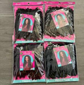 Vente en gros usine Estilo Passion <span class=keywords><strong>Twist</strong></span> Mèches à tresser pré-torsadées pour crochet Ghana <span class=keywords><strong>Twist</strong></span> Passion <span class=keywords><strong>Twist</strong></span> Mèches bouclées pour tressage - Product Image 2