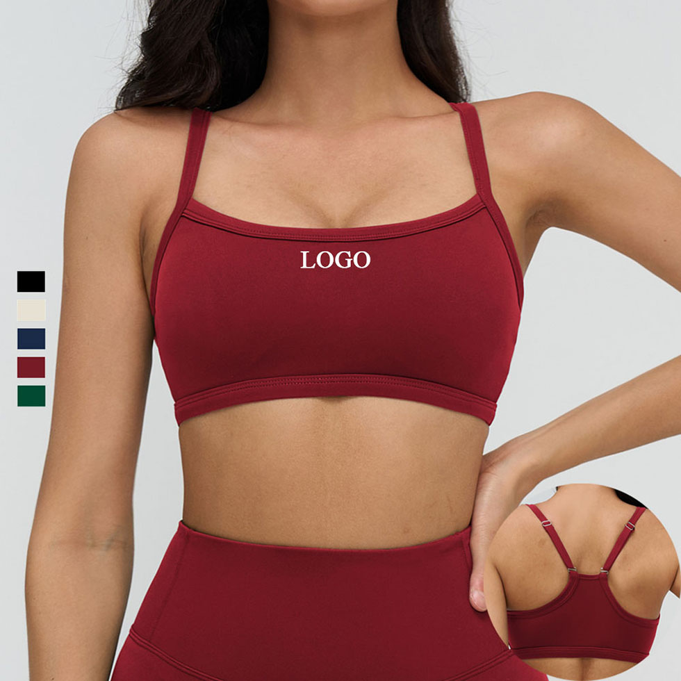Custom Eco-Friendly Recyclable Spandex/Nylon Quick Dry Plus Size Front Yoga Bra Moisture-Wicking Medium Support Sports Bra