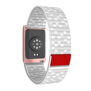 Correa de nailon con marco plateado/negro/oro rosa para Amazfit Helio, pulsera deportiva con velcro, ajustable, transpirable, 24mm, novedad - Product Image 2