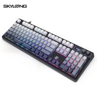 Nuevo Lanzamiento de Skyloong, Teclado Mecánico para Juegos con Cable, RGB, Intercambiable en Caliente, Tamaño Completo, 104 Teclas, para Dispositivos Android, iOS y Windows