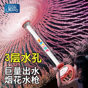 Pistolet à eau d'été 45 cm en PVC, effet feu d'artifice, écologique, unisexe, avec fonction de pulvérisation manuelle – Meilleure vente - Product Image 3