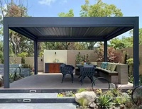 Lames d'ombrage extérieures en aluminium motorisées, étanches, pour projets de façade architecturale, systèmes de toiture, jardins extérieurs, patios, éclairage LED