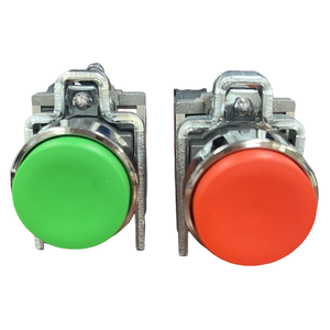 สวิตช์กดแบบกดปุ่มเดียว ขนาด 22 มม. สีเขียว แบบสปริงรีเทิร์น 10A 660V แบบเบรกช้า สีเงิน 1NO XB4BL31 สวิตช์เลือกแบบ 3 ทาง ยี่ห้อ Schneide - Product Image 3