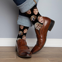 Fabricant OEM à faible MOQ, impression personnalisée de logo sur chaussettes, impression numérique 3D, chaussettes imprimées par sublimation