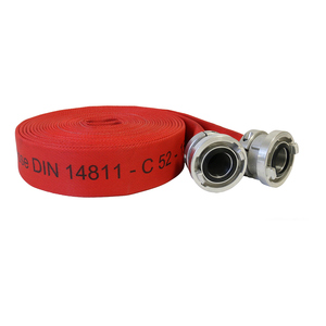 Tubo antincendio flessibile DIN 14811 da 3 pollici in EPDM ROSSO ad alta pressione, con raccordi Storz in alluminio certificati FM per la lotta antincendio SL - Product Image 4