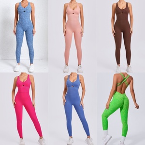 Venta caliente nuevo <span class=keywords><strong>Mono</strong></span> de una pieza gimnasio sudor traje deportes y Fitness Yoga ropa para mujeres - Product Image 6