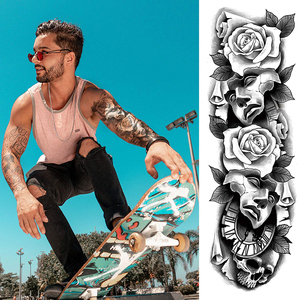 Autoadesivo del tatuaggio di grandi dimensioni del braccio completo temporaneo impermeabile personalizzato tutti i modelli tatuaggio temporaneo di lunga durata del manicotto del braccio del tatuaggio - Product Image 2