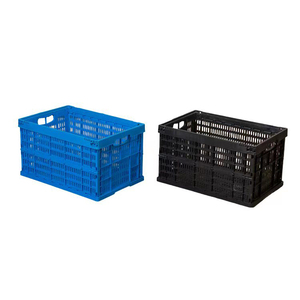 Plastic Basket Vegetable Fruit Storage Transport Stackable Vented Wall Foldable Plastic Crate