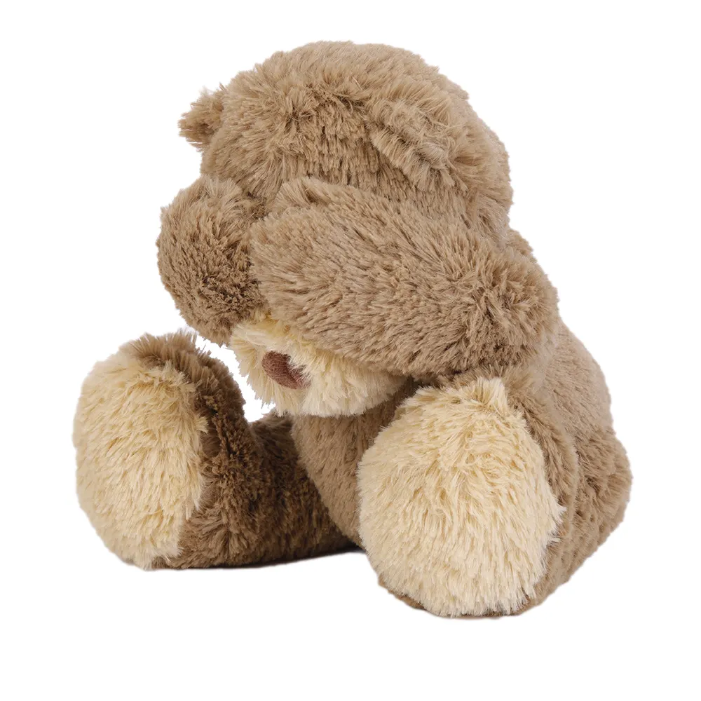 Simpatico orsacchiotto di dimensioni personalizzate seduto con i suoi occhi peluche orso regalo per bambini pelli di orsacchiotto non ripiene morbidi giocattoli di peluche ripieni