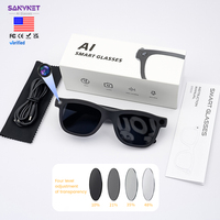Lunettes Intelligentes IA E09C avec Caméra 8MP, Stabilisation EIS, Vidéo POV 1080p, Verres Électrochromiques, Assistant Vocal - Stock US 2026
