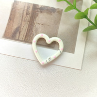 Pendentif porte-clés cœur créatif DIY en forme de cœur, boucle à ressort 3D, peinture couleur bonbon, pour sac