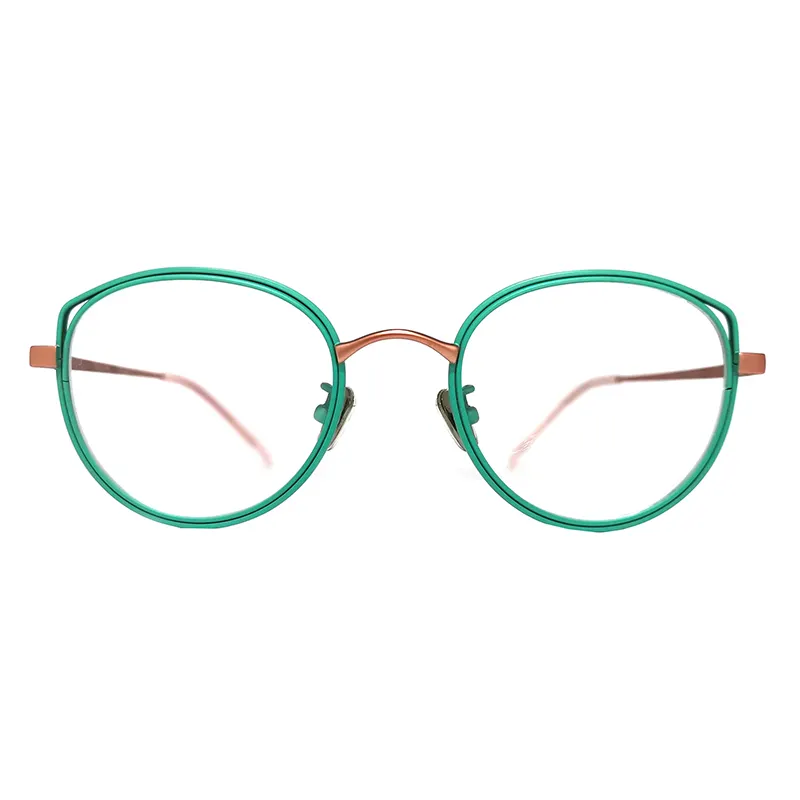Customized Luxury Fashion Women Pure Titanium Cat Eye Optical Frames Eyewear Eye Glasses