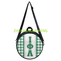 Sac rond en PU pour femme Sorority Iota Phi Lambda, sac réutilisable en tissu, vente en gros, sac de shopping pour sororité, sac de week-end de haute qualité