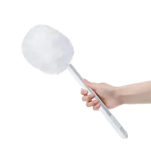 Bofan Disposable White Plastic Toilet Bowl Brush Mop Soft Swab Toilet Bowl Cleaners Toilet Brush With Long Handled
