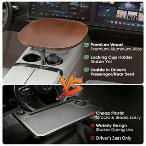 Adjustable Armrest Tray <strong>Table</strong> 360&deg; Rotatable Car Cup Holder Multifunctional Universal Vehicle Desk for Laptop,Snack Easy Install - Product Image 6