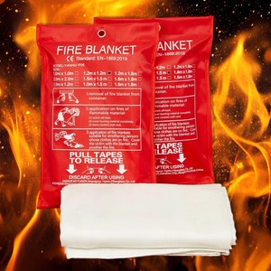 Coperta Antincendio YF in Fibra di Vetro di Alta Qualità con Rivestimento in Silicone, 1m x 1m, per Auto Elettriche, Resistente al Calore 550°C, Alta Resistenza Meccanica - Product Image 4