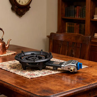 Fourniture d'usine Camping Commercial Cuisinière À Gaz Brûleur 31A Fonte Haute Puissance Électronique En Plein Air Usage Domestique Support De Table