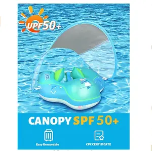 Flotadores Para Bebes, flotador inflable para nadar para bebés, anillo de cintura para niños, flotador inflable para <span class=keywords><strong>piscina</strong></span> con toldo para <span class=keywords><strong>3</strong></span> <span class=keywords><strong>meses</strong></span> a 6 años - Product Image 2