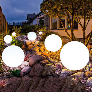 Lumière solaire sphérique de jardin LED rechargeable DC IP65, lumière nocturne à intensité variable pour la maison, les fêtes de piscine, lumière flottante - Product Image 1