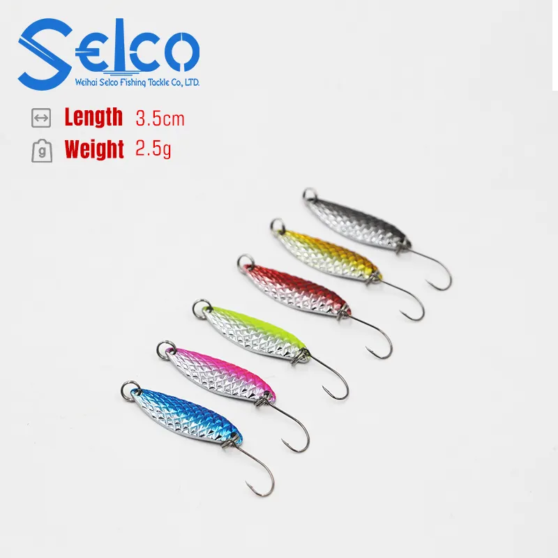 Selco 2.5g Various Types Fishing Bait Spoon Artificial Bait Musky Spinner Blades Spinner Blades Spoon Trout Lures