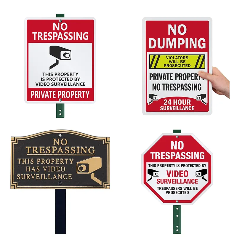 Metal safety rust-free sign warning sign aluminum composite panel APC warning danger emergency monitoring exit sign
