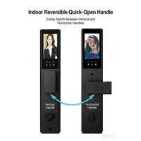 Serrure de porte intelligente à reconnaissance faciale 3D automatique Tuya, empreinte digitale 3D, mot de passe, carte-clé et interphone vidéo