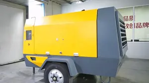 Di động DIESEL vít không khí compressror 185cfm 8bar mỏ máy nén 185cfm