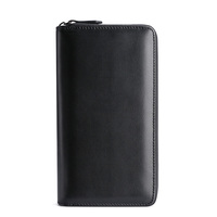 Tas Clutch Pria Kulit Asli Grosir, Dompet Multi-Fungsi Kulit Crazy Horse Vintage, Tempat Penyimpanan Kartu Berpartisi