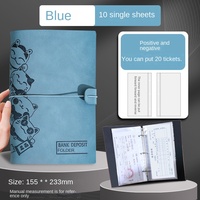 Carnet de rangement multifonction imprimé à feuilles mobiles pour chèques bancaires, livrets de dépôt, reçus et certificats, en cuir durable, idéal comme cadeau