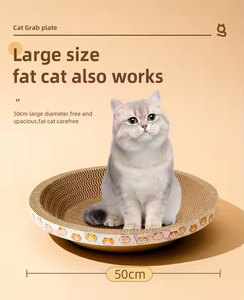 Penjualan Terbaik putaran kertas bergelombang kucing bantalan penggaruk gaya mewah kucing karton aman dan nyaman kucing Post - Product Image 3
