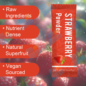 SUNI OEM ODMストロベリーパウダーサプリメント有機ピュアナチュラルフリーズドライストロベリーフルーツパウダーバッグ - Product Image 3