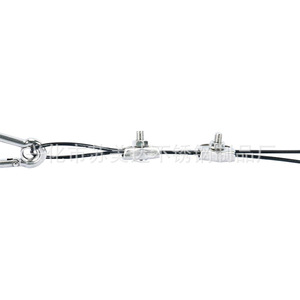 304 Stainless Steel Black Coated <b>Wire</b> Rope Outdoor Lamp Hanging Kit With Cable Clamp Hook For Garden Use - Product Image 1