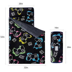 Sac de couchage pour enfants, tapis de sieste pour tout-petits avec oreiller amovible pour la garderie et l'école maternelle - Product Image 4